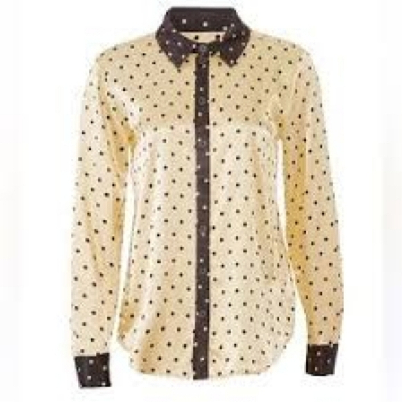 Stine Goya Maxwell Top in Dots Gold Black Extra Small - Picture 8 of 8